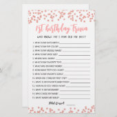 1. Geburtstags-Trivia-Spiel (Vorne/Hinten)