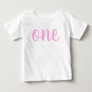 1. Geburtstagsbaby pink ein kurzes Mädchen Baby T-shirt
