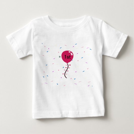 1. Geburtstagsballon Baby T-shirt (Vorderseite)