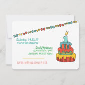 1. Geburtstagsballon Postkarte - Drucken oder Down (Rückseite)