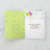 1. Geburtstagsbär mit Balloons Karte (Innenseite)