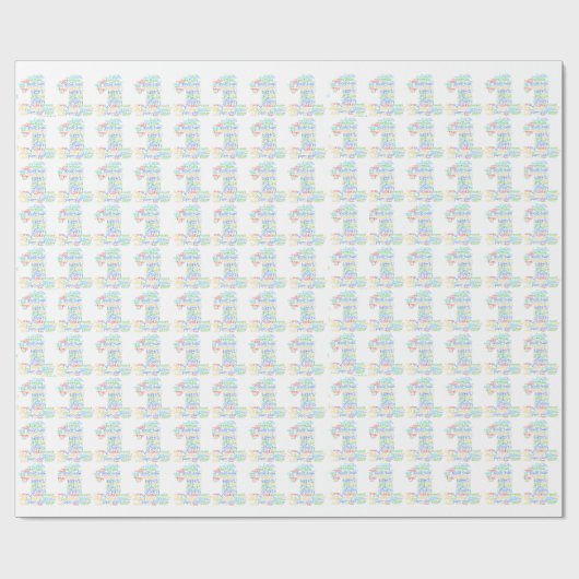 1. Geburtstagsblatt Geschenkpapier (Flach)