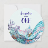 1. Geburtstagsblütenmarmelade unter Meer Einladung (Vorderseite)