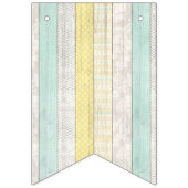 1. Geburtstagsdekoration Minze & Gelbe Hütte Party Wimpelkette (Zweite Fahne)