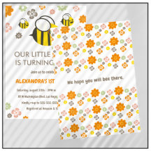 1. Geburtstagseinladung für Bienchen Unsere kleine