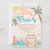 1. Geburtstagseinladung Surf Beach Einladung (Vorderseite)