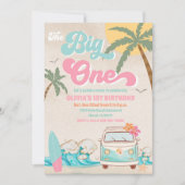 1. Geburtstagseinladung zum Surf Beach Einladung (Vorderseite)