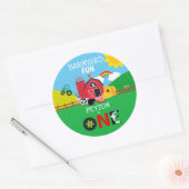 1. Geburtstagsfarm Animes Barnyard Spaß Kinder Nie Runder Aufkleber (Umschlag)
