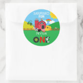 1. Geburtstagsfarm Animes Barnyard Spaß Kinder Nie Runder Aufkleber (Tasche)