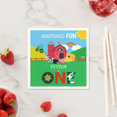 1. Geburtstagsfarm Animes Barnyard Spaß Kinder Nie Serviette (Beispiel)