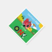 1. Geburtstagsfarm Animes Barnyard Spaß Kinder Nie Serviette (Ecke)