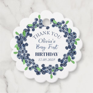 1. Geburtstagsfeier Blaubeer Baby Mädchen Geschenkanhänger