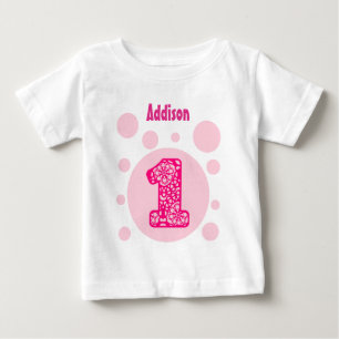 1. Geburtstagsfeier Camouflage und Bubbles Ein Jah Baby T-shirt