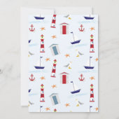 1. Geburtstagsfeier mit Sailboat Geburtstagsparty Einladung (Rückseite)