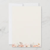 1. Geburtstagsfeier Pfirsich Elfenbein Beige Blume Einladung (Rückseite)