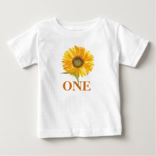 1. Geburtstagsfeier Sonnenblume Baby Mädchen T-shirt