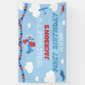 1. Geburtstagsflugzeug vor einem Jahr Banner (Vertikal)