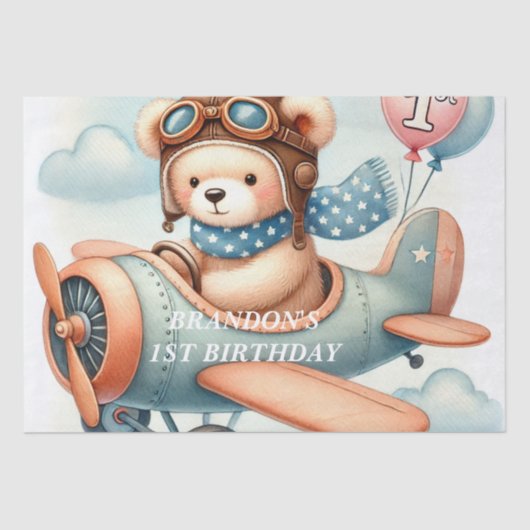 1. Geburtstagsflugzeugfarbe oben Seidenpapier (Vorderseite)