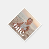 1. Geburtstagsfoto - eins Serviette (Ecke)