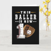 1. Geburtstagsgeschenk Baseball Spieler 1 Jahr Jun Karte (Gelbe Blume)
