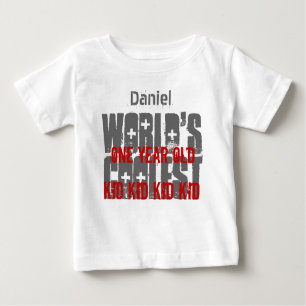 1. Geburtstagsgeschenk der Coolsten 1 Jahr W01A Baby T-shirt