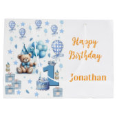 1. Geburtstagsgeschenktüte Teddybär  Große Geschenktüte (Rückseite)