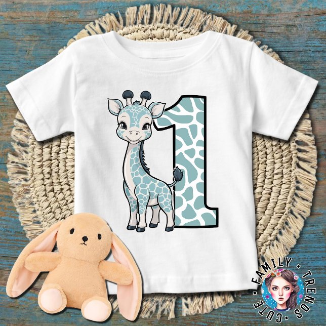 1. Geburtstagsgiraffe Baby T-shirt (Von Creator hochgeladen)