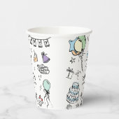 1. Geburtstagshandzeichnung Pappbecher (Links)