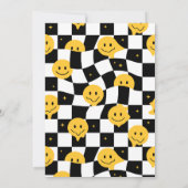 1. Geburtstagsjunge Ein glücklicher Typ Emoji Einladung (Rückseite)