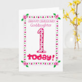 1. Geburtstagskarte für eine Tochter Karte (Gelbe Blume)
