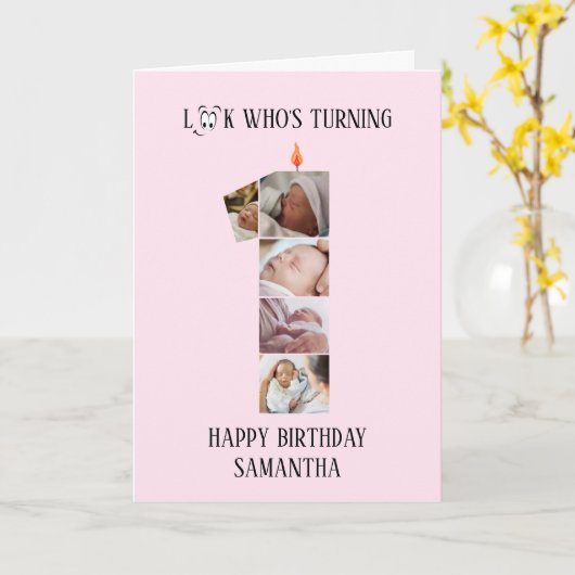 1. Geburtstagskarte Karte (Gelbe Blume)