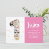 1. Geburtstagskarte Nr. 1 Custom Foto Collage Einladung (Stehend Vorderseite)