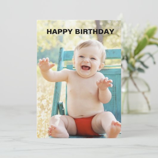 1. Geburtstagskarten Einladung (Stehend Vorderseite)