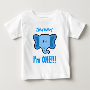 1. Geburtstagskind mit Elefant V01 Baby T-shirt