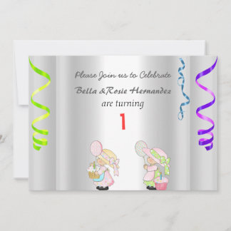 1. Geburtstagskündigung Party Silver Einladung