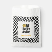 1. Geburtstagslächeln Gesicht Retro Schwarz-weiß G Geschenktütchen (Vorderseite)