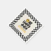 1. Geburtstagslächeln Gesicht Retro Schwarz-weiß G Serviette (Ecke)