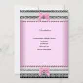 1. Geburtstagsmädchen Pink Weißes Pearl Foto Erste Einladung (Rückseite)