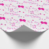 1. Geburtstagsmädchenthema Geschenkpapier (Ecke)