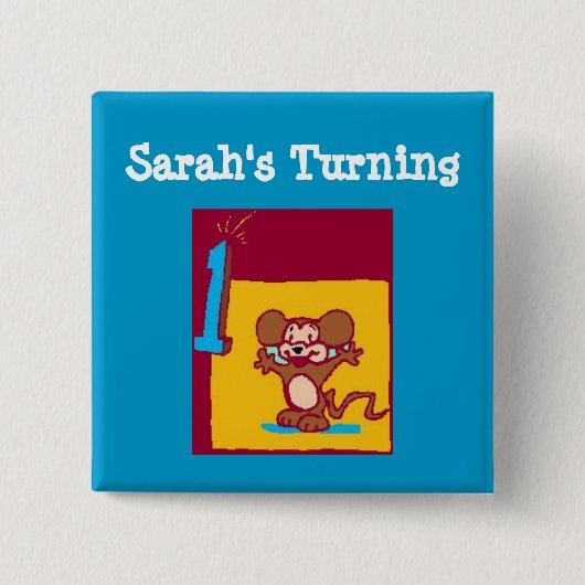 1. Geburtstagsmuse Button (Vorderseite)