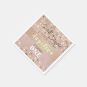 1. Geburtstagsparkle Rosa und Gold Stars Serviette (Ecke)
