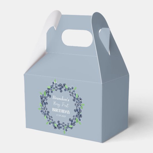 1. Geburtstagsparty Blueberry Baby Boy Geschenkschachtel (Vorderseite)