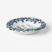 1. Geburtstagsparty Blueberry Baby Girl Pappteller (Gewinkelt)
