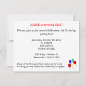 1. Geburtstagsparty Einladungen jedes Alters (Rückseite)