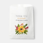 1. Geburtstagsparty Sonnenblume Baby Girl Geschenktütchen (Vorderseite)