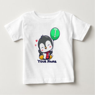 1. Geburtstagspinguin Baby T-shirt