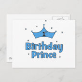 1. Geburtstagsprince Postkarte (Vorne/Hinten)