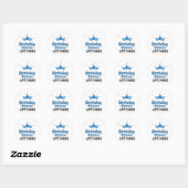1. Geburtstagsprince Runder Aufkleber (Blatt)
