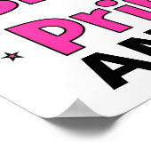 1. GeburtstagsPrinzessin mit rosa Krone Poster (Ecke)
