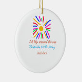 1. Geburtstagssonnenreise Name farbiges Sonnendeda Keramik Ornament (Rechts)
